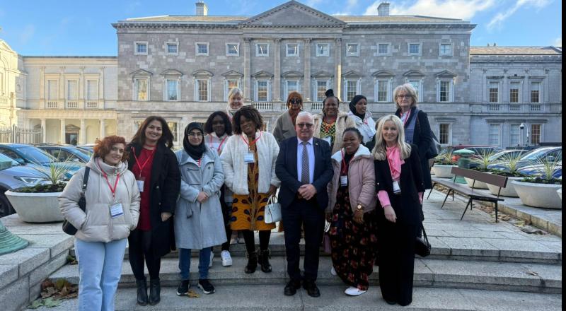 Group of residents from Tipperary direct provision centre visit the D&aacute;il 