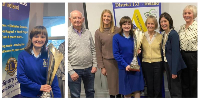 Tipperary student wins Lions Club of Ireland Young Ambassador of the 21st Century
