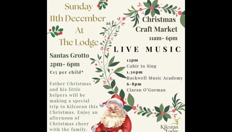 Kilcoran Lodge Hotel  outside Cahir will host a  Christmas Craft Market