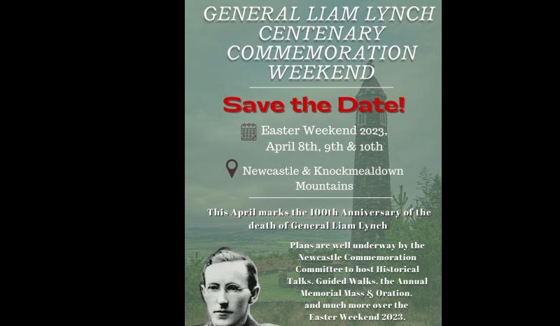 Preparations underway in Newcastle for 100th anniversary of the death of General Liam Lynch