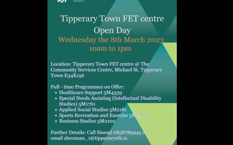 Interesting courses on offer at Tipperary Town Further Education and Training Centre