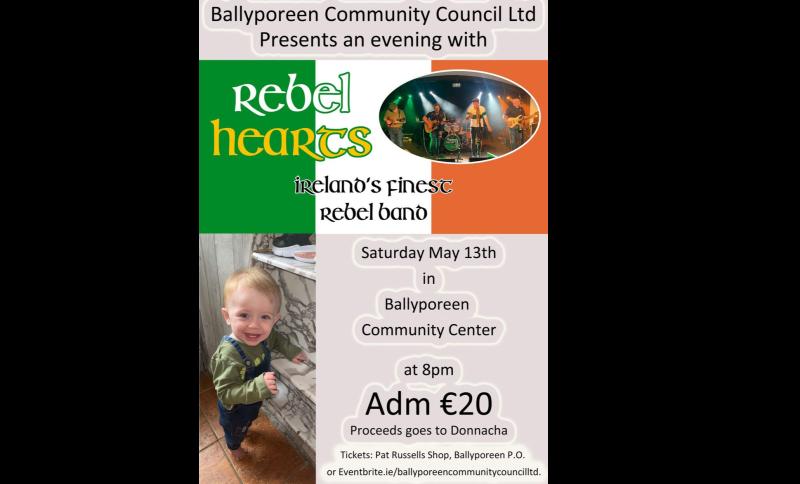 Rebel Hearts to play in Ballyporeen
