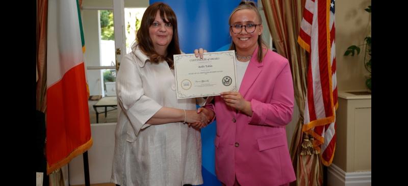 Tipperary Student receives prestigious award to study in the USA this summer