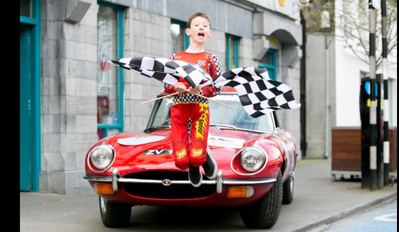 Classic car Cannonball convoy on the way to Tipperary
