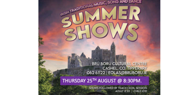 Brú Ború to host final summer show of the season in Cashel 