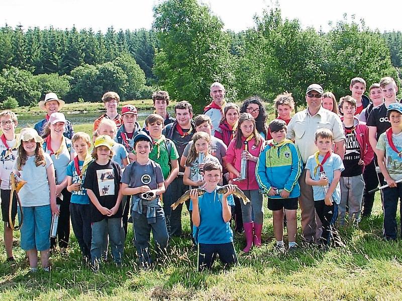 Cashel Scout Troop go fishing in Laois Angling Centre outside Roscrea, Co. Tipperary