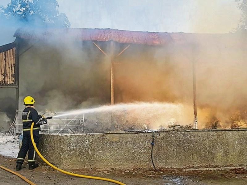 Fire fighters tackle hay barn fire near Carrick-on-Suir