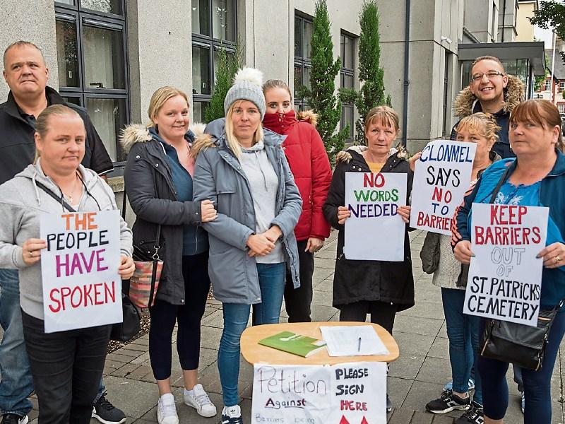 Protest over plans to ban cars entering Clonmel cemetery takes place outside Tipperary Co. Council Civic Offices