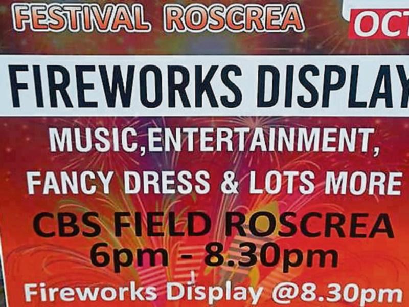 Roscrea Halloween Festival on Oct 31 in the CBS Field from 6pm - 8.30pm 