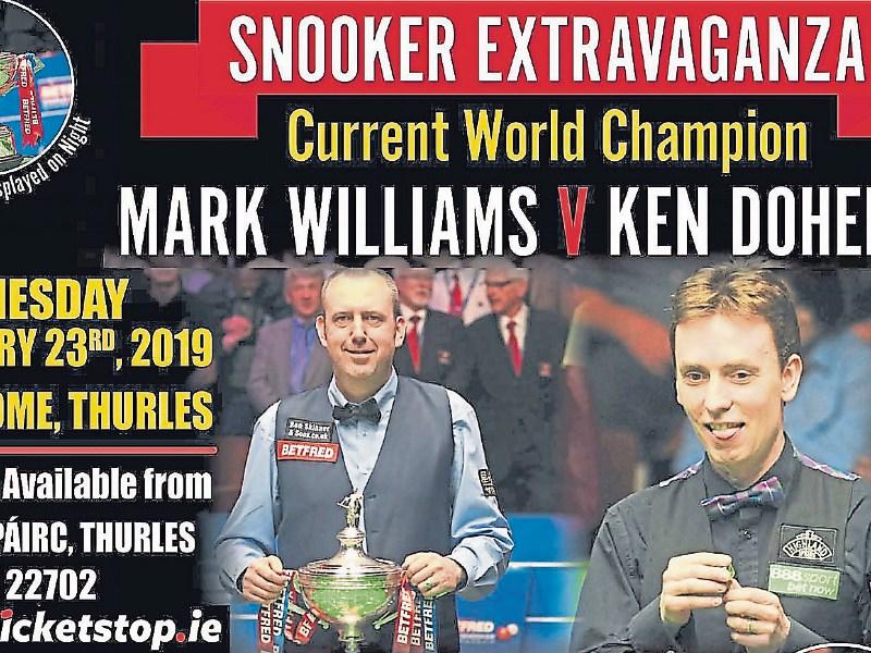 Snooker stars will play the best of local talent in Thurles 