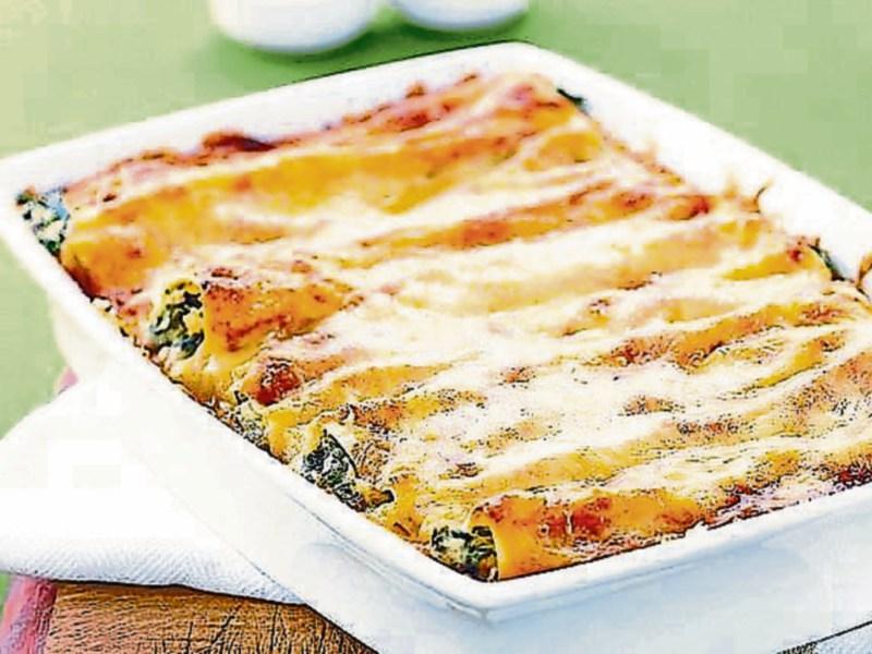  Spinach and feta cannelloni