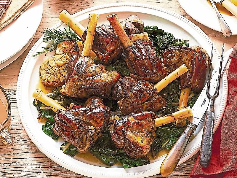 Slow roast lamb shank