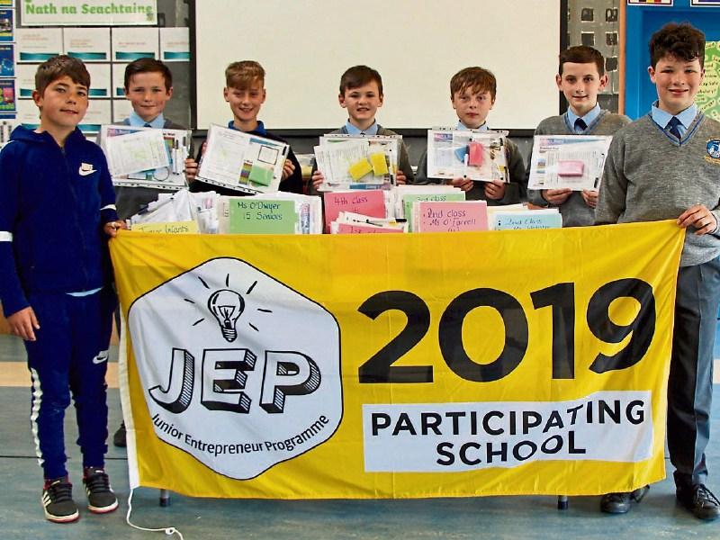 Sixth class pupils in St John the Baptist BNS Cashel take up the JEP business challenge