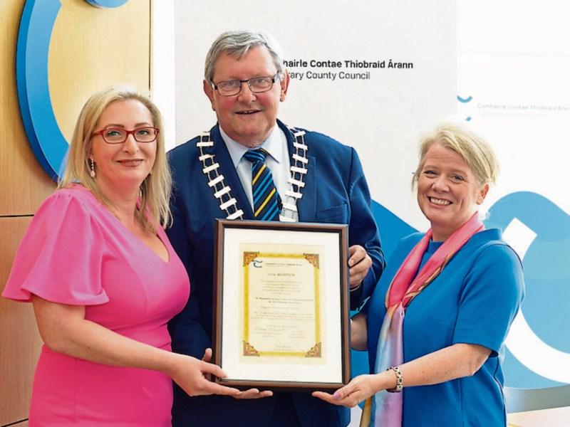 High standard of wheelchair services in Tipperary recognised with civic honour