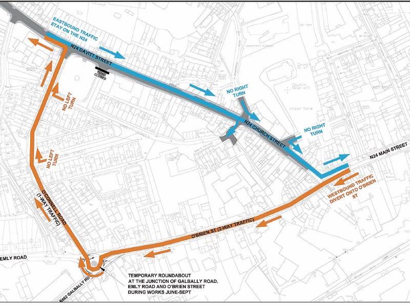New one way system announced for second half of Davitt Road upgrade works in Tipperary town