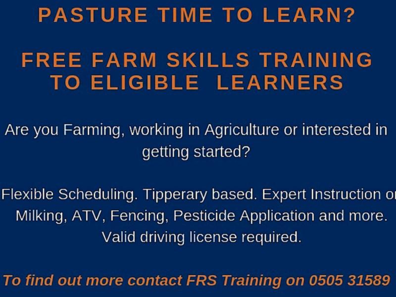 FRS offering flexible courses for Tipperary farmers