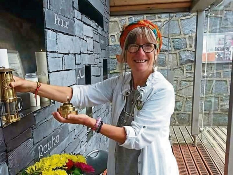 Welshwoman Julie Marsden's  ‘peace flame walk’ to Tipperary for Procession of Light to the Rock of Cashel
