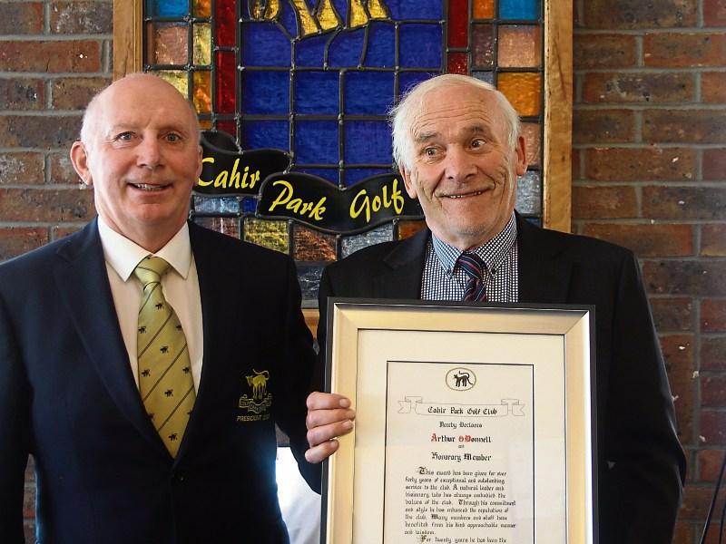 Honorary Membership of Cahir Park Golf Club for Arthur O'Donnell