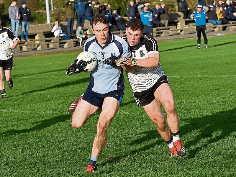 Captains collide: Alan Campbell and Paddy Cadell