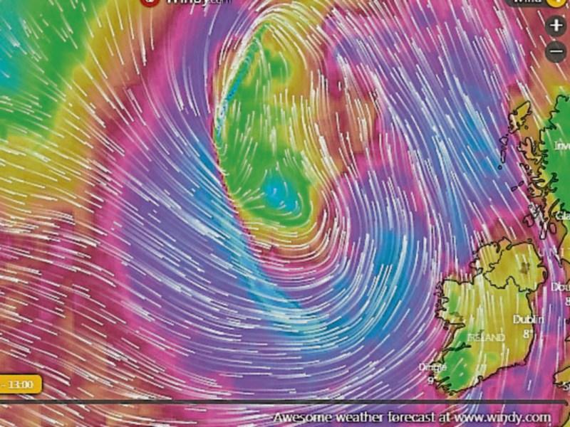 Gardai warn motorists that fallen trees blocking two roads near Tipperary Town this morning 