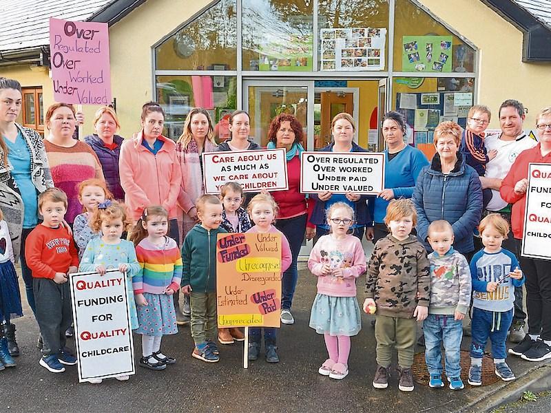 Tipperary childcare staff join Dublin protest over funding crisis
