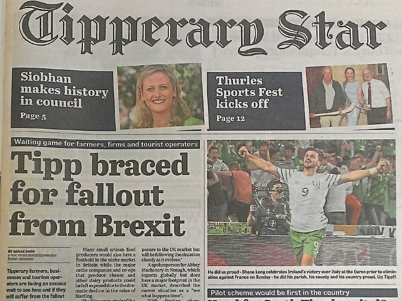 Tipperary Star produced in Dail Eireann during heated debate with An Taoiseach