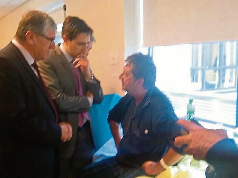 Patient on Clonmel hospital trolley tells minister 'conditions are disgraceful'