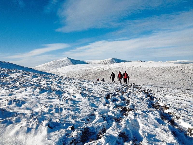 Snowy weather in the hills above South Tipp
