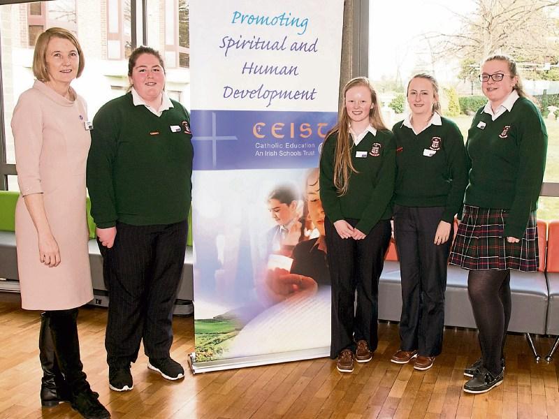 Ceist Bake Off Schools award winner Aisling Grehan of Scoil Mhuire (far right).