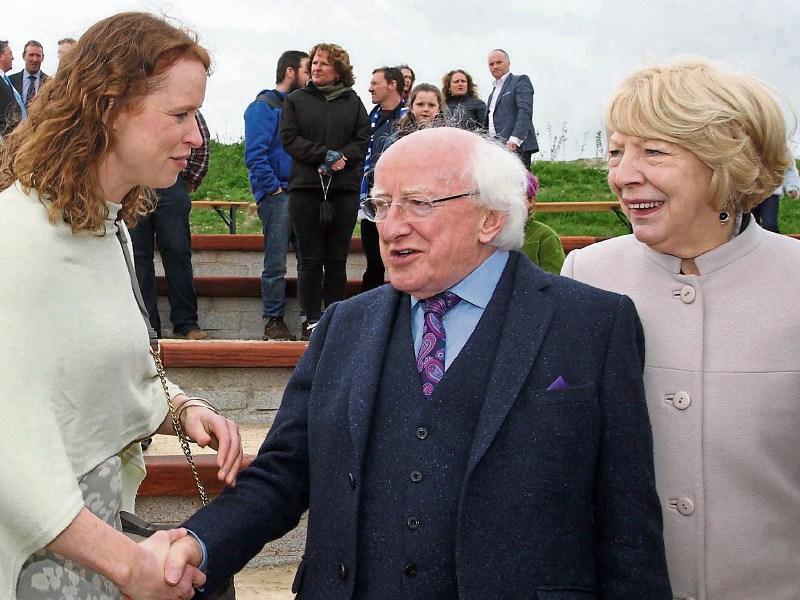 President Higgins raises the curtain on Cloughjordan's amphitheatre