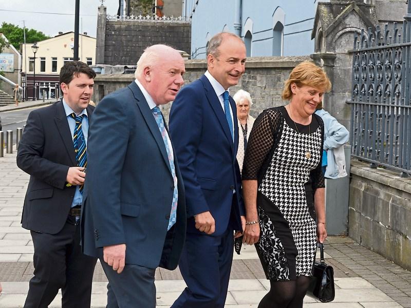 Fianna Fail leader Micheal Martin at funeral of former Tipp senator Des Hanafin