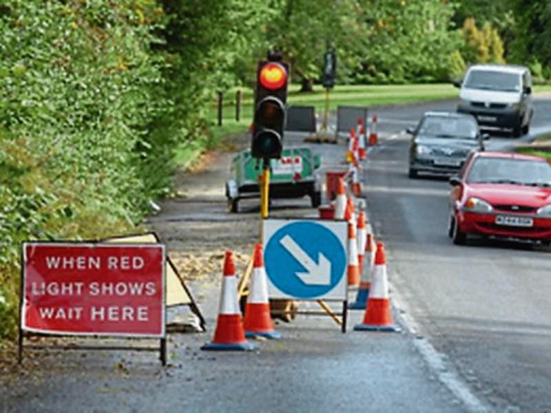 Temporary traffic lights