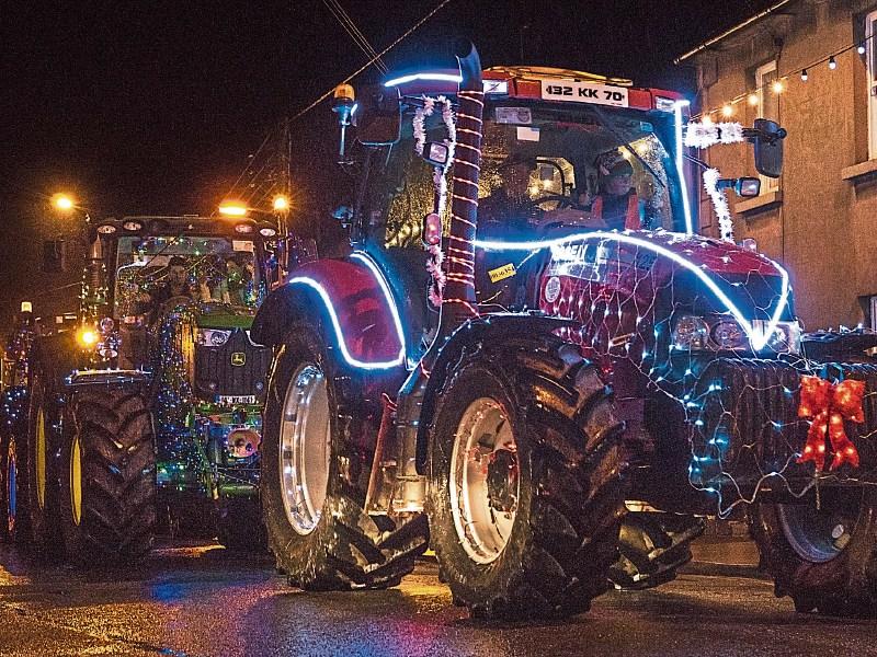 Tractors taking part in last year's Christmas Tractors of Carrick-on-Suir parade