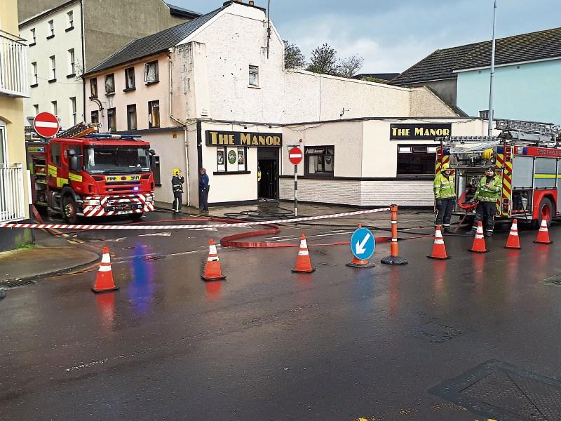Clonmel's Manor Inn with emergency services in attendance