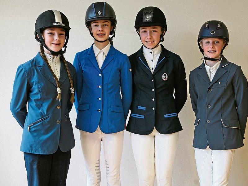 Scoil Mhuire's Novice Equestrian team: Ellie Mathias, Katie Doyle, Ava Lynch and Hazel Bardon. 