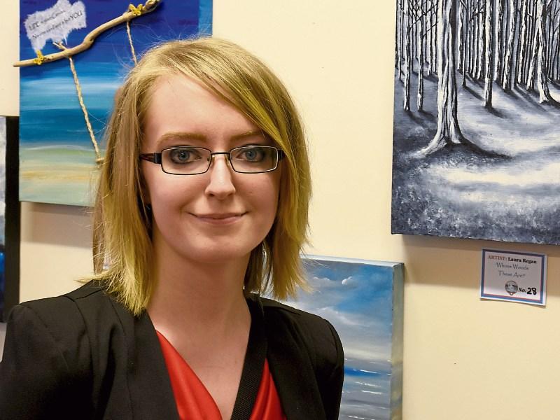 Artist Laura Regan at the Art Benefit Party in the Tudor Artisan Hub in Carrick-on-Suir.