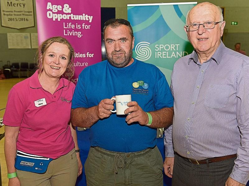 Cashel man Ger Myers is honoured at the Go for Life Games alongside Tipperary teammates