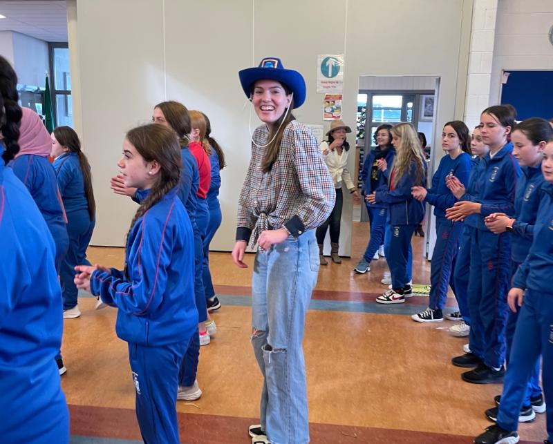 PICTURE: Ursuline student teaches line dancing for Kenya fundraiser