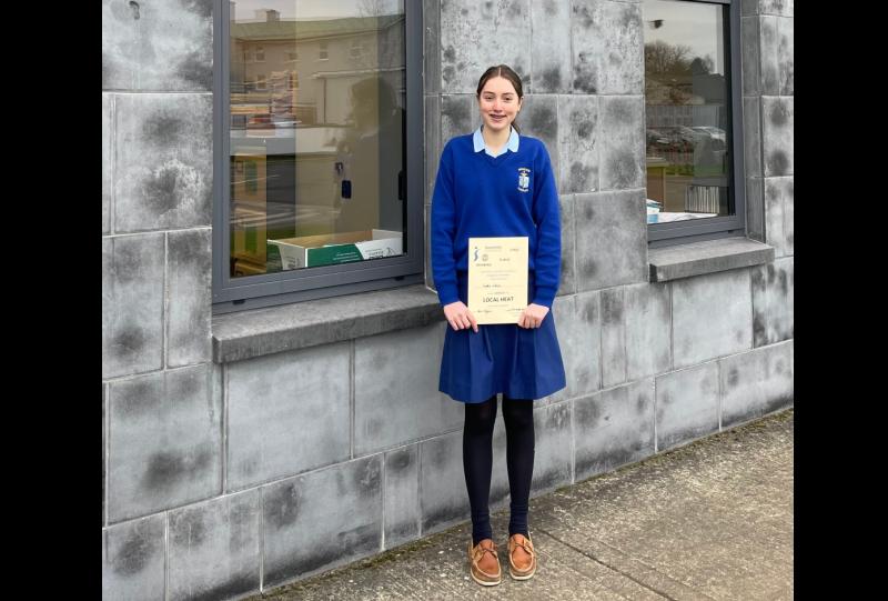 Sophia Whelan to represent Ursuline in All Ireland Public Speaking