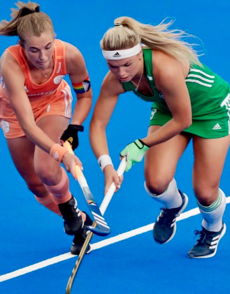 Caoimhe Perdue from Cashel receives her first cap in the Hockey World Cup 