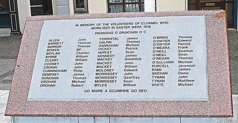 Clonmel's annual Easter Rising Commemoration on Sunday morning next