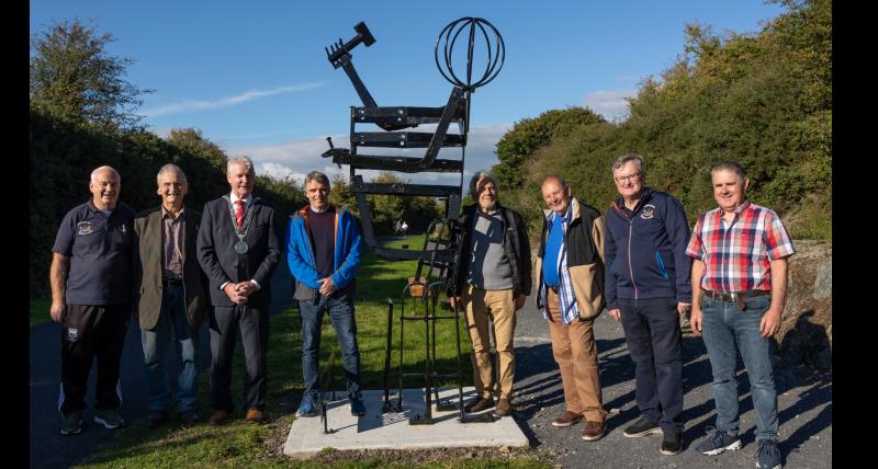 Sculpture made of steel salvaged from Carrick-on-Suir church unveiled on Waterford Greenway