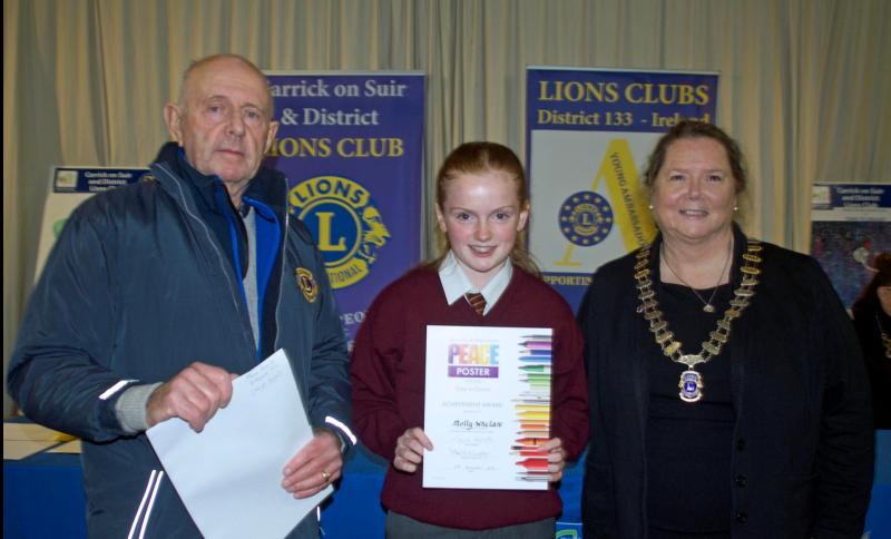 Ballyneale NS student wins Carrick-on-Suir Lions Club Peace Poster contest