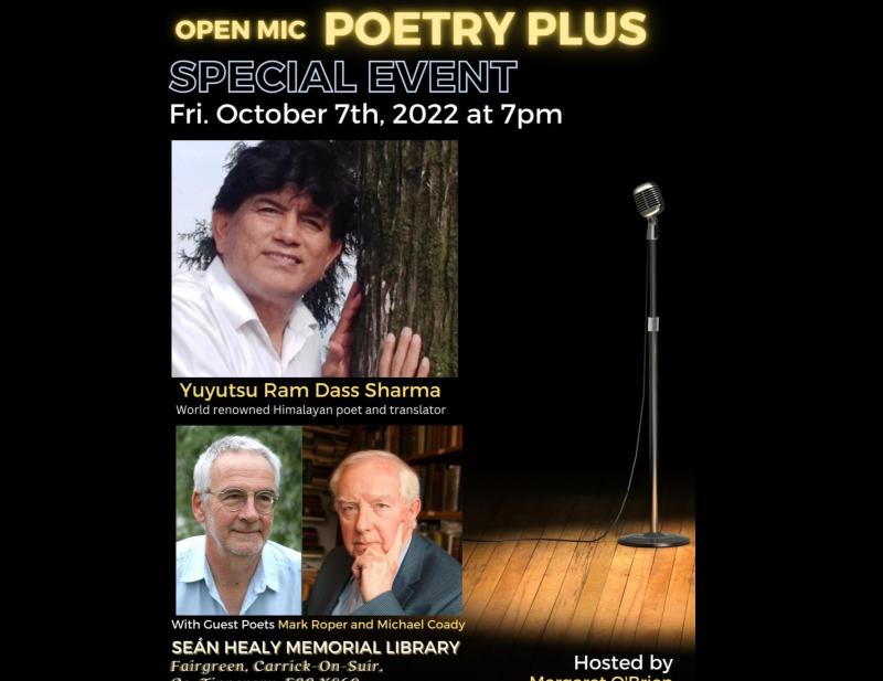 Renowned Himalayan poet will join local poets at special Poetry Plus event in Carrick-on-Suir 