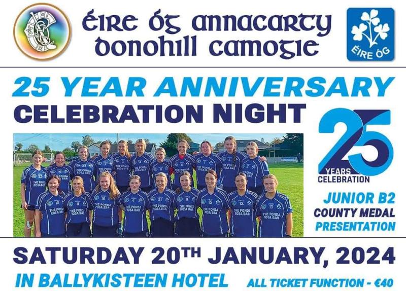 Tipperary camogie club gets ready for big silver jubilee celebration in Ballykisteen
