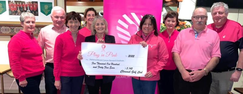 Clonmel Golf Club ladies Play in Pink Day raises fantastic sum for Breast Cancer Research