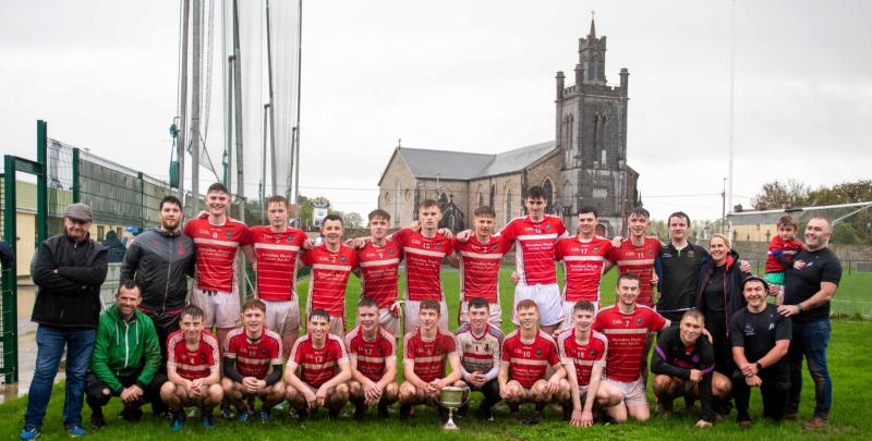 The Galtee Rovers teams and mentors after the  Fethard to claim Tipperary Under 19B football crown in Cahir