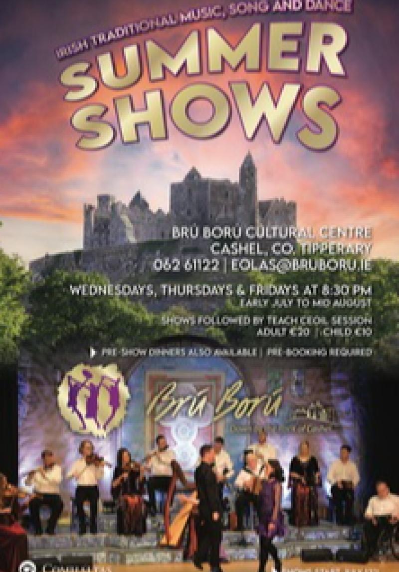 The Brú Ború Summer season of shows in Cashel are back!