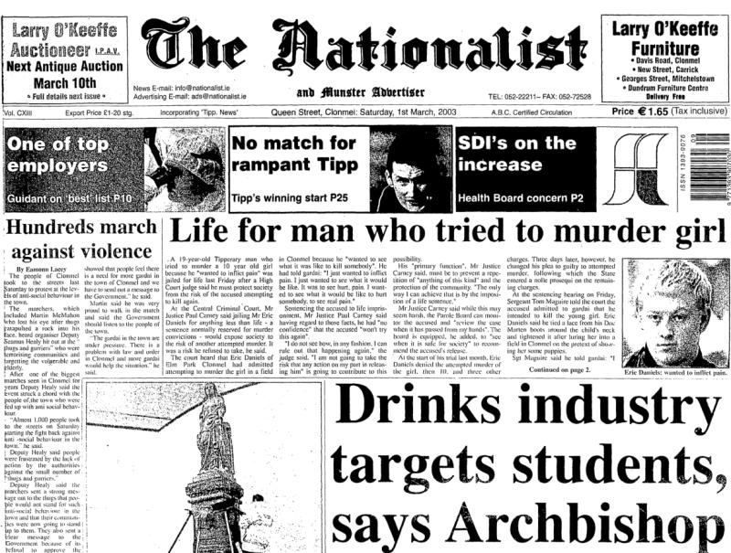 YESTERYEARS: Archbishop hits out at drinks industry for targetting students 