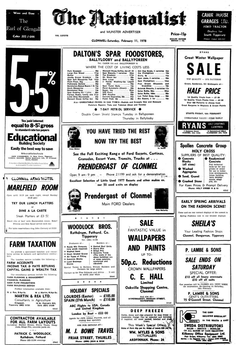 YESTERYEARS: Looking back to 1978 and business life in Tipperary
